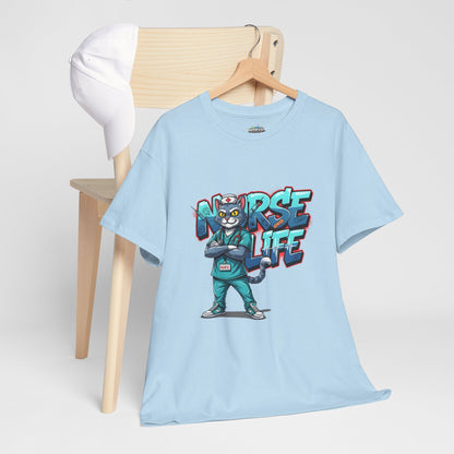 Unisex Nurse Life Graphic Tee — Cool Cartoon Nurse Design