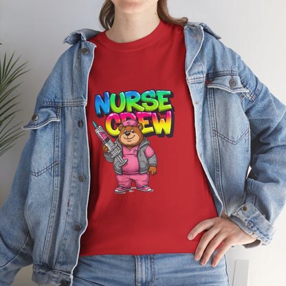 Nurse Crew T-Shirt — Cute Cartoon Nurse Bear Graphic Tee
