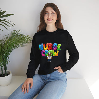 Nurse Crew Sweatshirt — 'NURSE CREW' Graphic Pullover for Healthcare Professionals