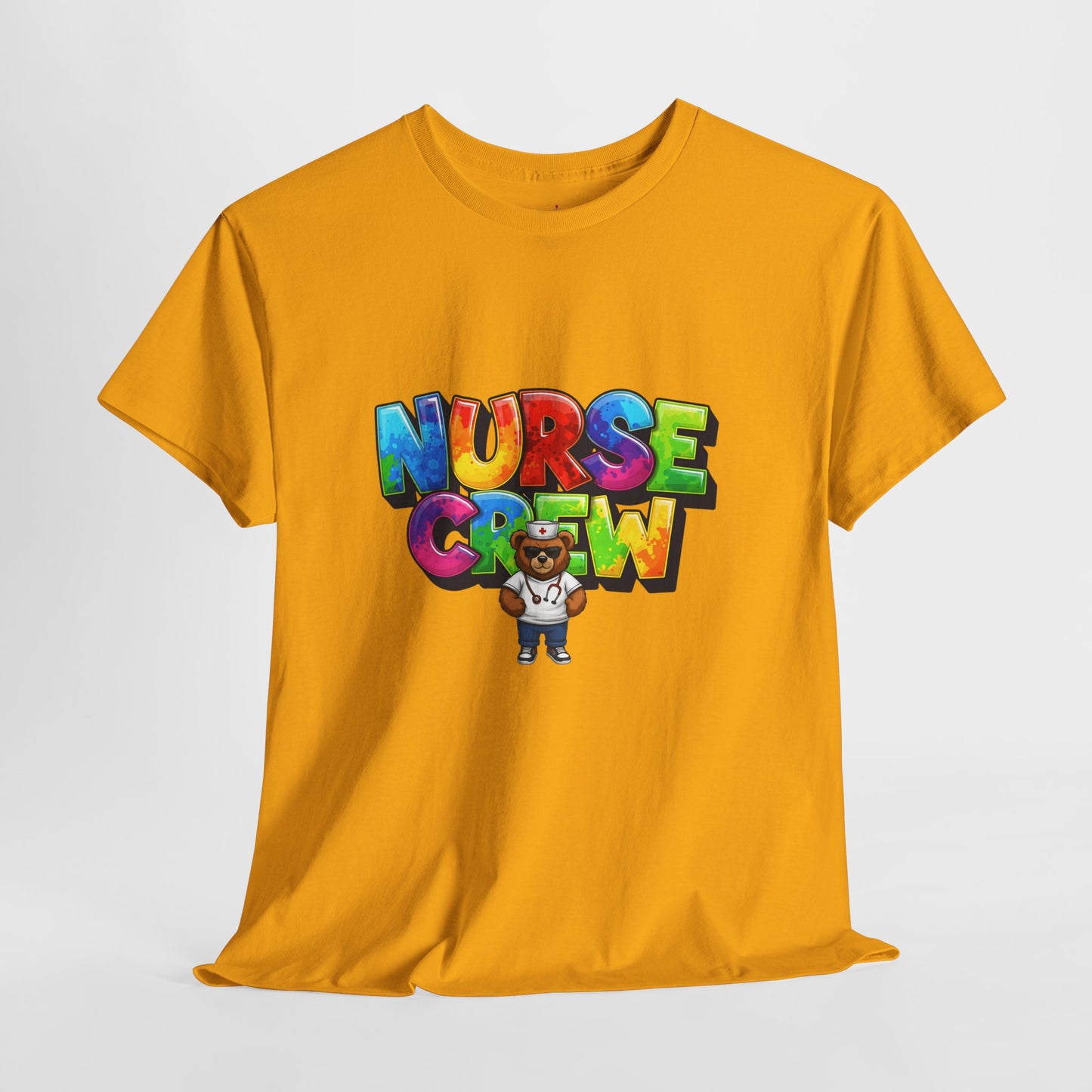 Nurse Crew Graphic Tee — Colorful Cartoon Nurse Appreciation Shirt