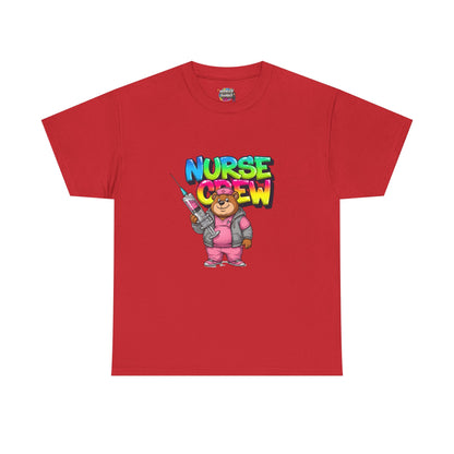 Nurse Crew T-Shirt — Cute Cartoon Nurse Bear Graphic Tee