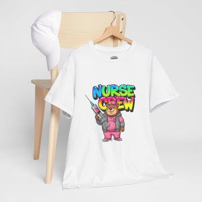 Nurse Crew T-Shirt — Cute Cartoon Nurse Bear Graphic Tee