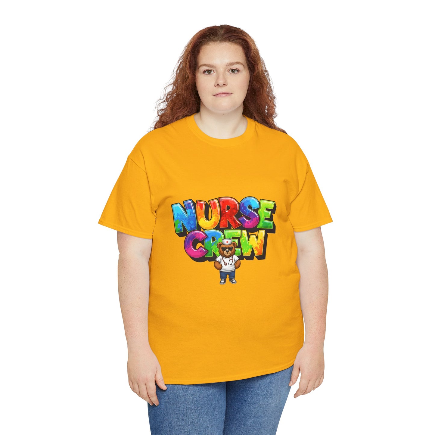 Nurse Crew Graphic Tee — Colorful Cartoon Nurse Appreciation Shirt