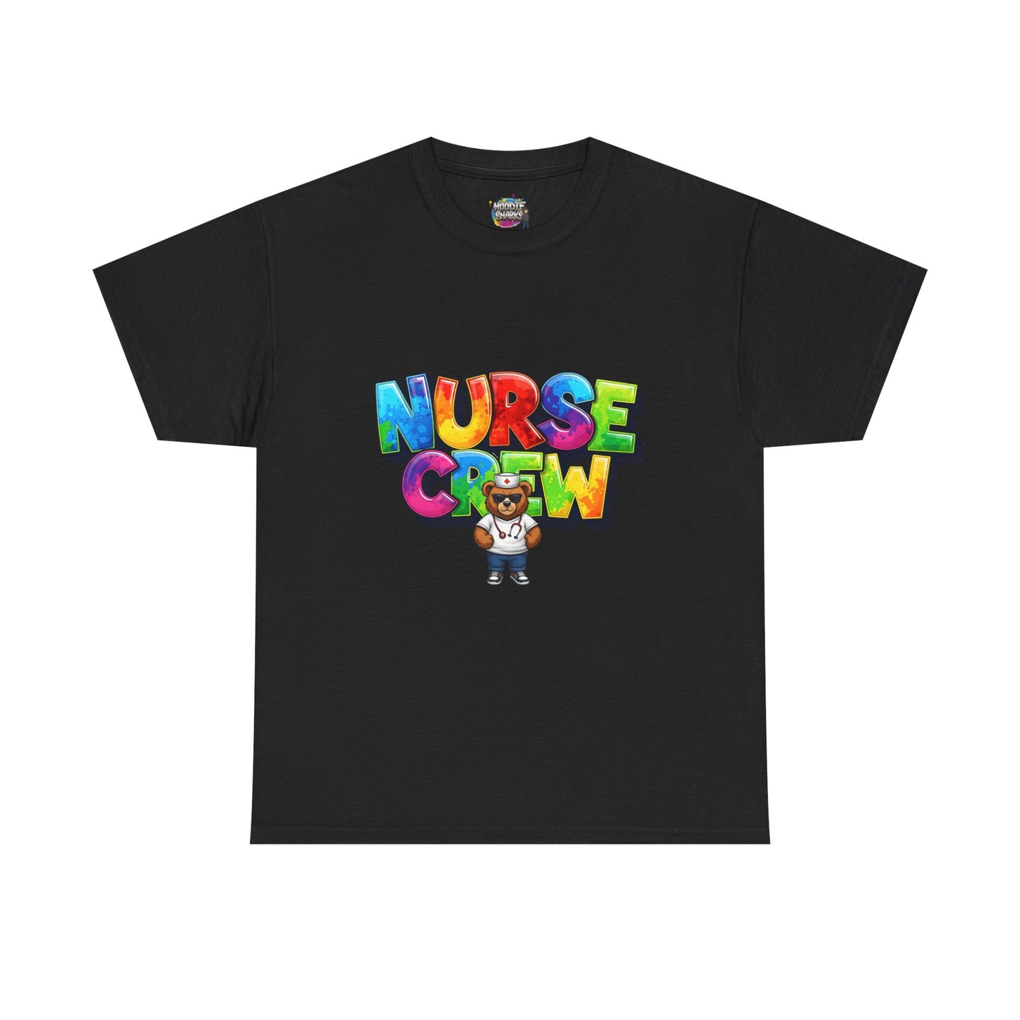 Nurse Crew Graphic Tee — Colorful Cartoon Nurse Appreciation Shirt