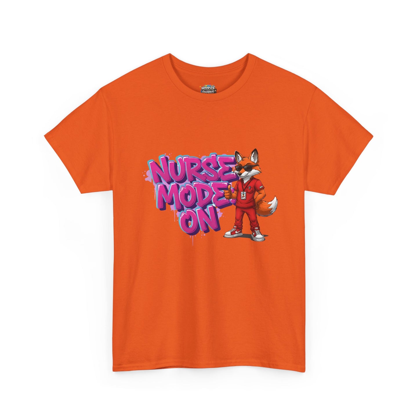 Nurse Mode On T-Shirt — Cute Fox Nurse Graphic Tee for Healthcare Workers