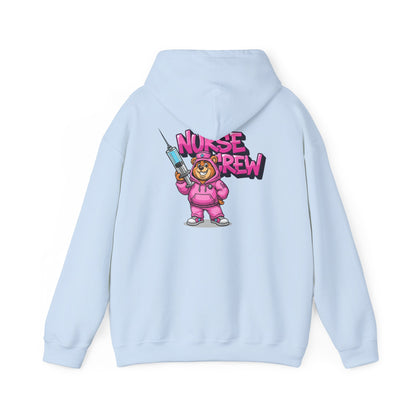 Nurse Crew Hoodie — Cute Teddy Nurse with Syringe Graphic