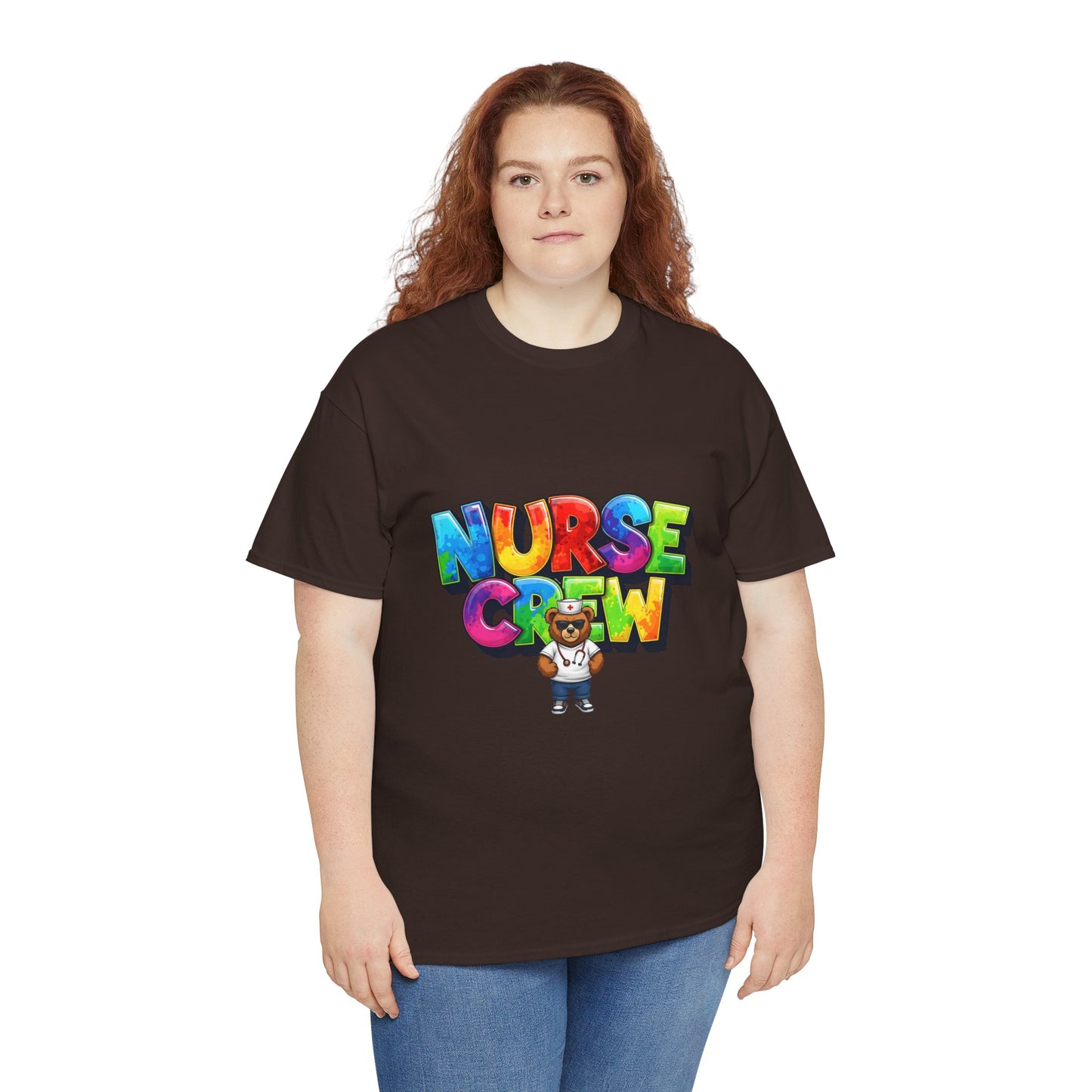 Nurse Crew Graphic Tee — Colorful Cartoon Nurse Appreciation Shirt