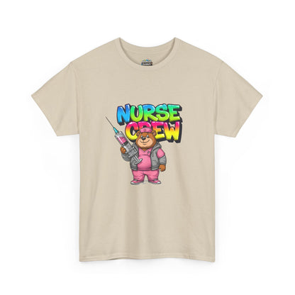 Nurse Crew T-Shirt — Cute Cartoon Nurse Bear Graphic Tee