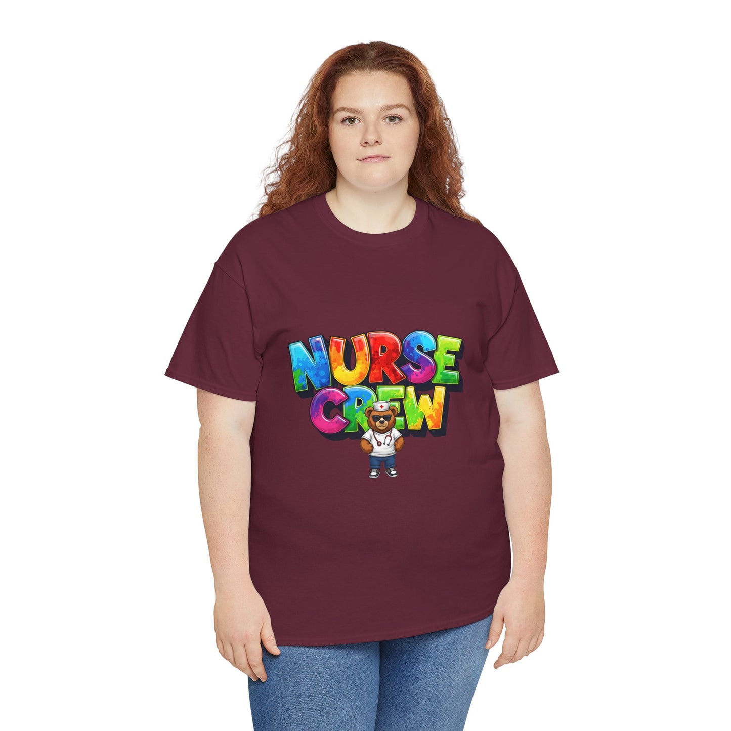 Nurse Crew Graphic Tee — Colorful Cartoon Nurse Appreciation Shirt