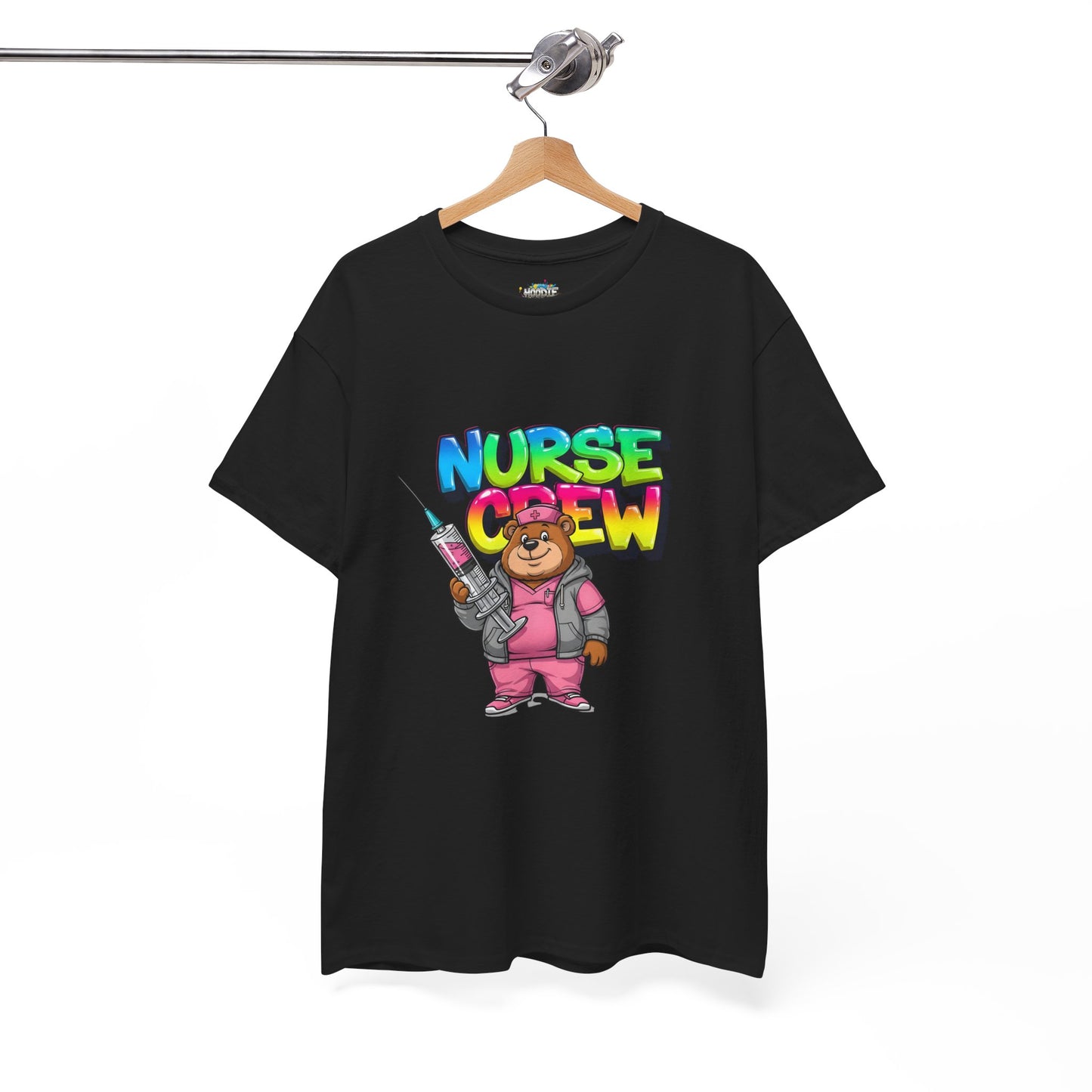 Nurse Crew T-Shirt — Cute Cartoon Nurse Bear Graphic Tee