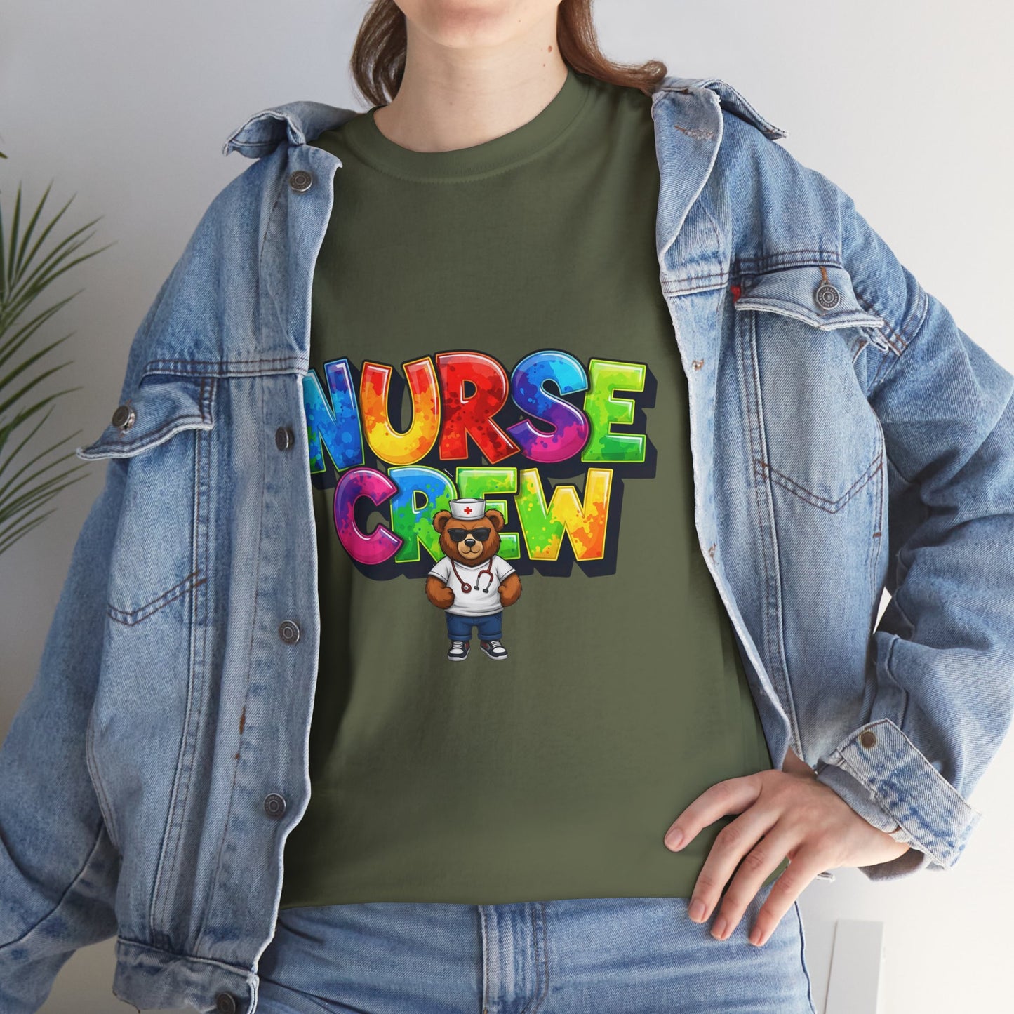 Nurse Crew Graphic Tee — Colorful Cartoon Nurse Appreciation Shirt