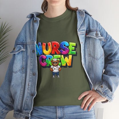 Nurse Crew Graphic Tee — Colorful Cartoon Nurse Appreciation Shirt