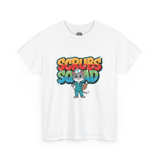 Scrubs Squad Tee — Cute Cat Nurse Graphic Shirt