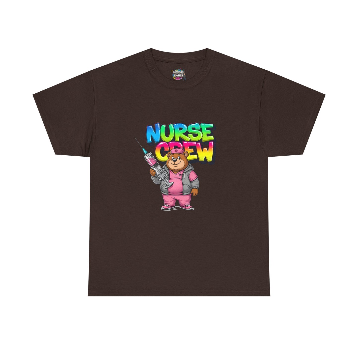 Nurse Crew T-Shirt — Cute Cartoon Nurse Bear Graphic Tee