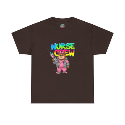 Nurse Crew T-Shirt — Cute Cartoon Nurse Bear Graphic Tee
