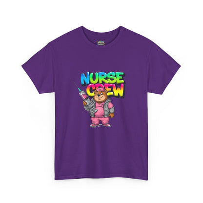 Nurse Crew T-Shirt — Cute Cartoon Nurse Bear Graphic Tee