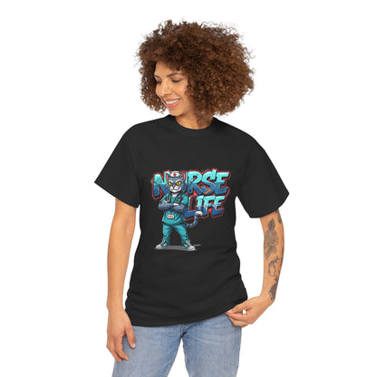 Unisex Nurse Life Graphic Tee — Cool Cartoon Nurse Design