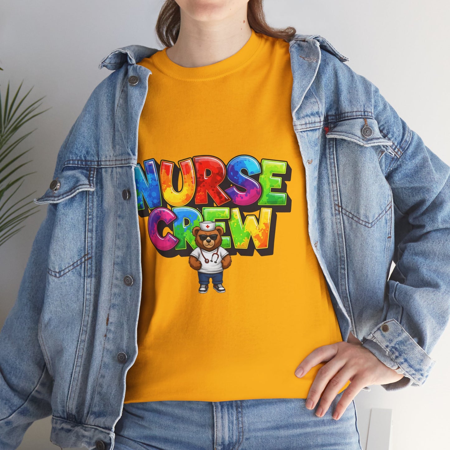 Nurse Crew Graphic Tee — Colorful Cartoon Nurse Appreciation Shirt