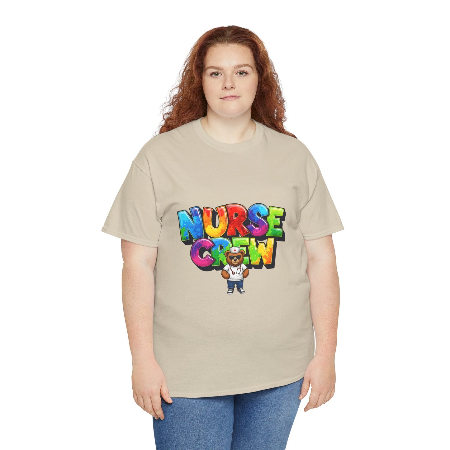 Nurse Crew Graphic Tee — Colorful Cartoon Nurse Appreciation Shirt