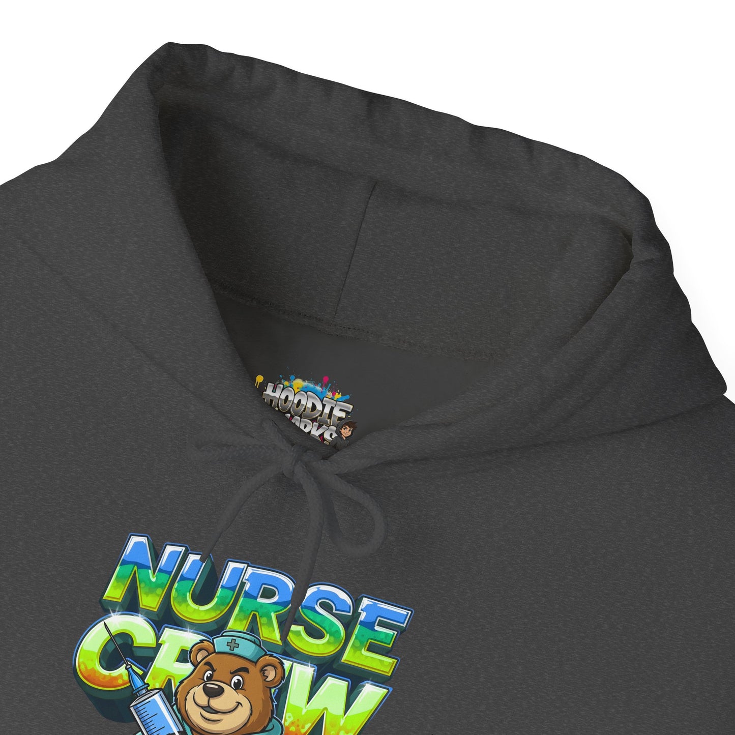 Unisex Nurse Crew Hoodie — Cute Bear Nurse Graphic Pullover
