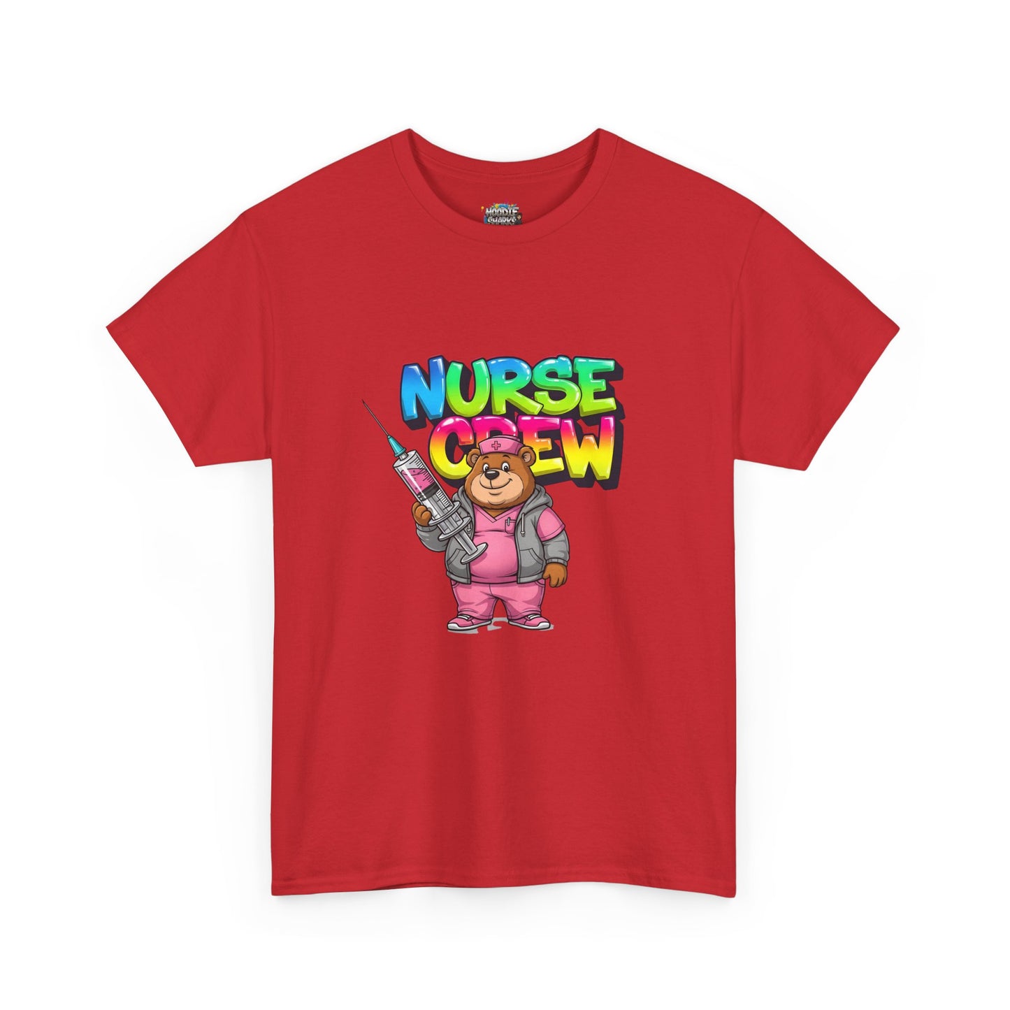 Nurse Crew T-Shirt — Cute Cartoon Nurse Bear Graphic Tee