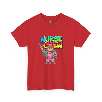 Nurse Crew T-Shirt — Cute Cartoon Nurse Bear Graphic Tee