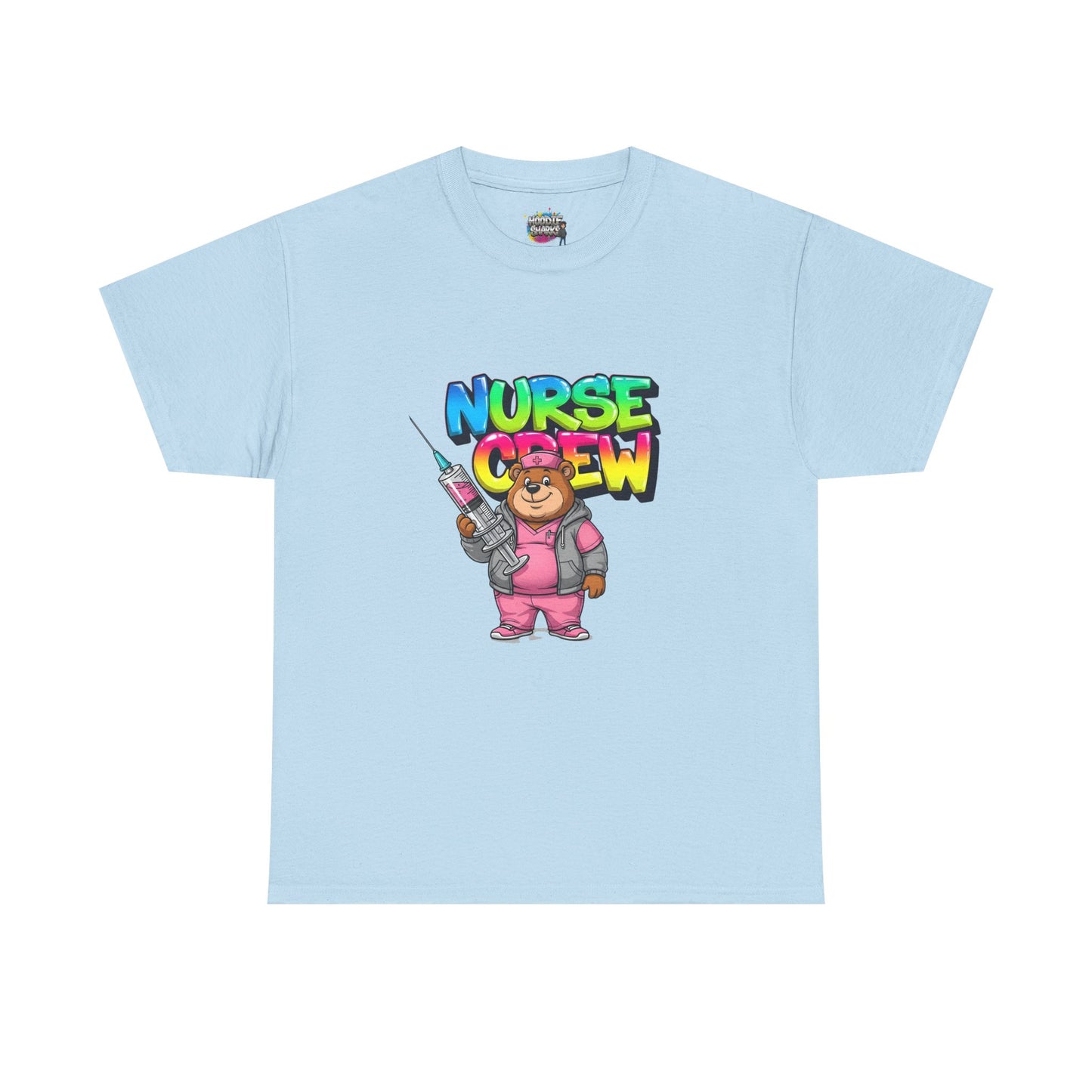 Nurse Crew T-Shirt — Cute Cartoon Nurse Bear Graphic Tee