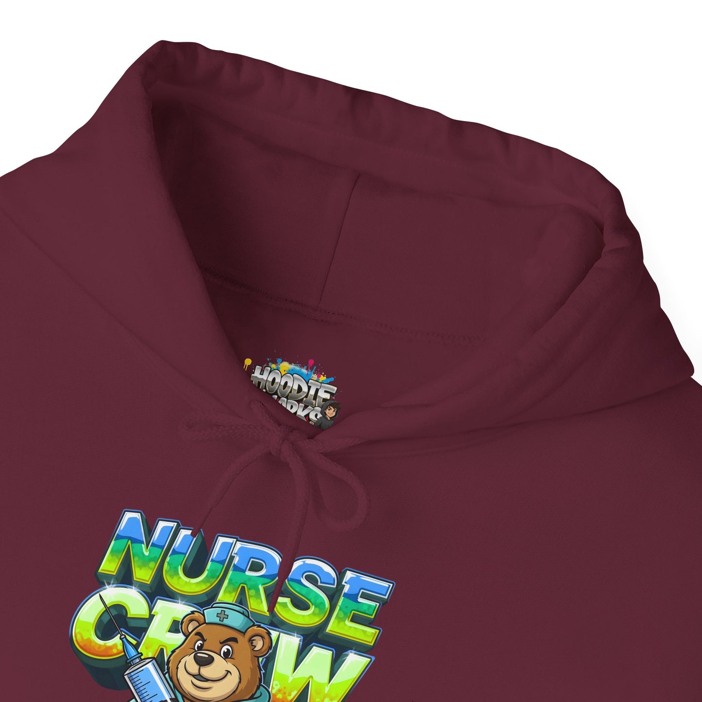 Unisex Nurse Crew Hoodie — Cute Bear Nurse Graphic Pullover