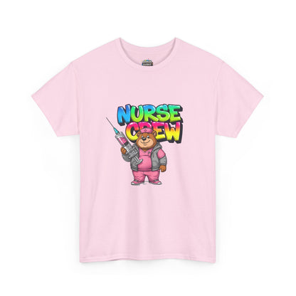 Nurse Crew T-Shirt — Cute Cartoon Nurse Bear Graphic Tee