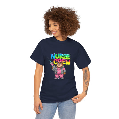 Nurse Crew T-Shirt — Cute Cartoon Nurse Bear Graphic Tee