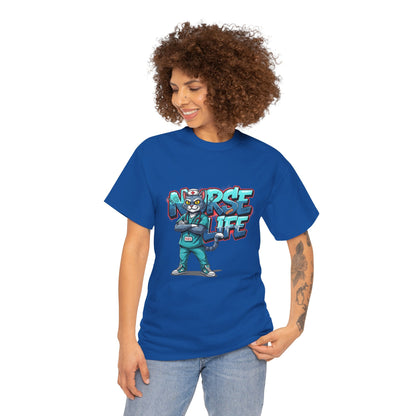 Unisex Nurse Life Graphic Tee — Cool Cartoon Nurse Design