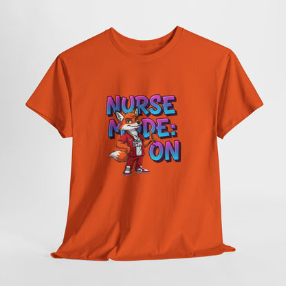 Nurse Mode On T‑Shirt — Cute Fox Nurse Graphic Tee for Nurses & Nursing Students