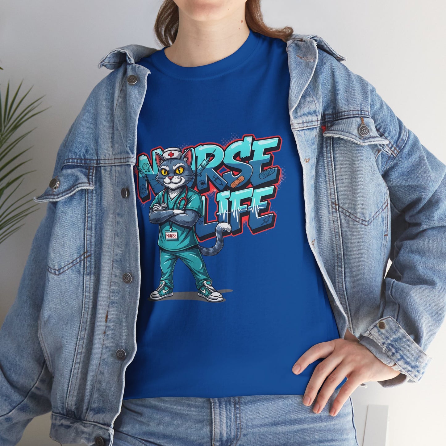 Unisex Nurse Life Graphic Tee — Cool Cartoon Nurse Design