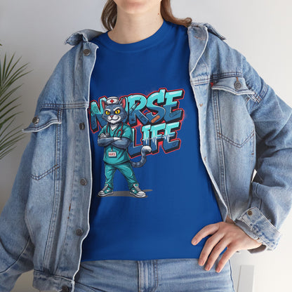Unisex Nurse Life Graphic Tee — Cool Cartoon Nurse Design