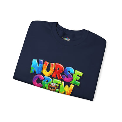 Nurse Crew Sweatshirt — 'NURSE CREW' Graphic Pullover for Healthcare Professionals