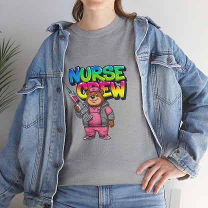 Nurse Crew T-Shirt — Cute Cartoon Nurse Bear Graphic Tee
