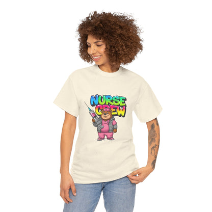 Nurse Crew T-Shirt — Cute Cartoon Nurse Bear Graphic Tee