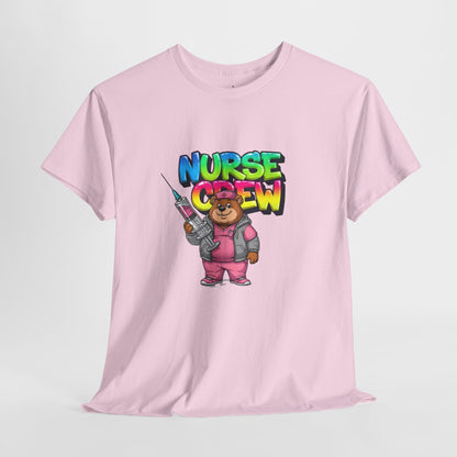 Nurse Crew T-Shirt — Cute Cartoon Nurse Bear Graphic Tee