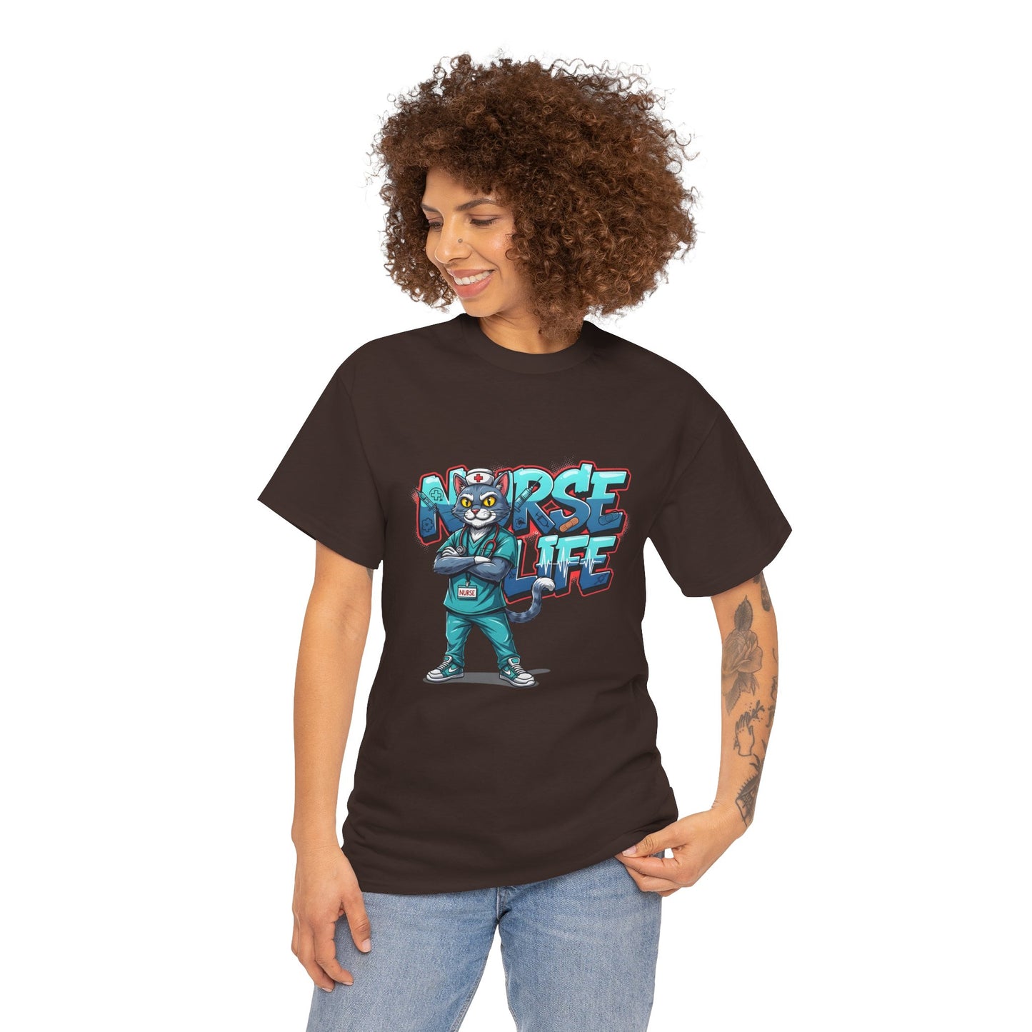 Unisex Nurse Life Graphic Tee — Cool Cartoon Nurse Design