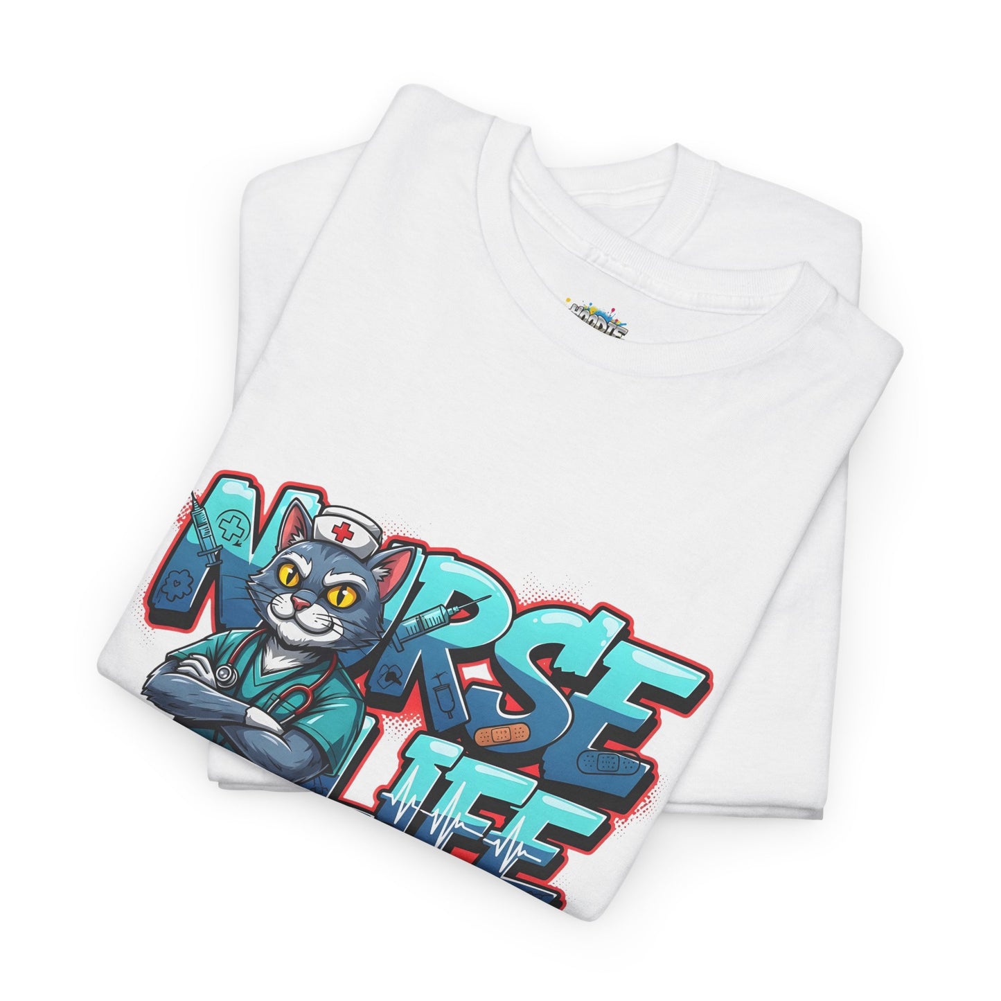 Unisex Nurse Life Graphic Tee — Cool Cartoon Nurse Design