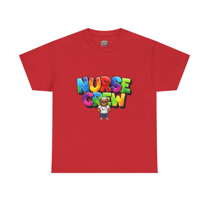 Nurse Crew Graphic Tee — Colorful Cartoon Nurse Appreciation Shirt