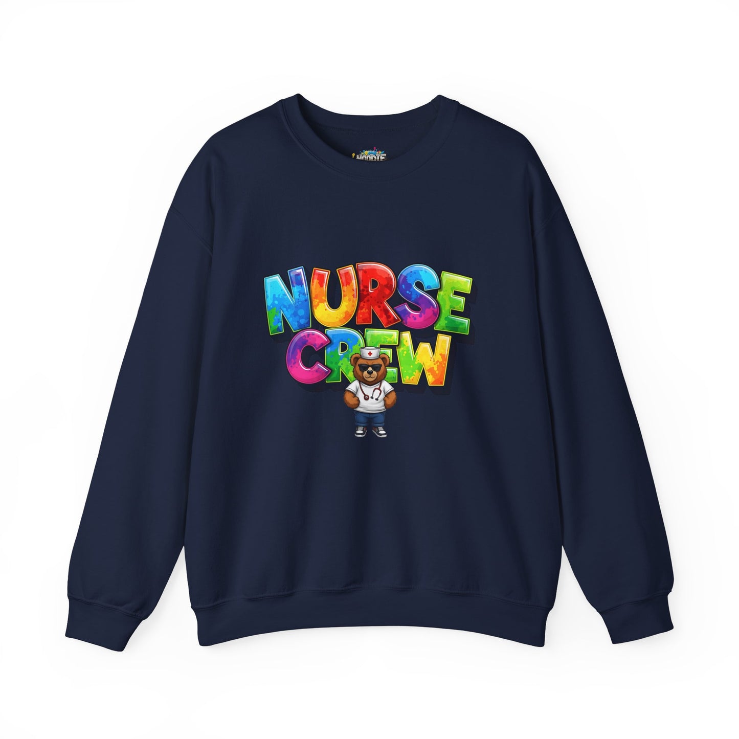 Nurse Crew Sweatshirt — 'NURSE CREW' Graphic Pullover for Healthcare Professionals