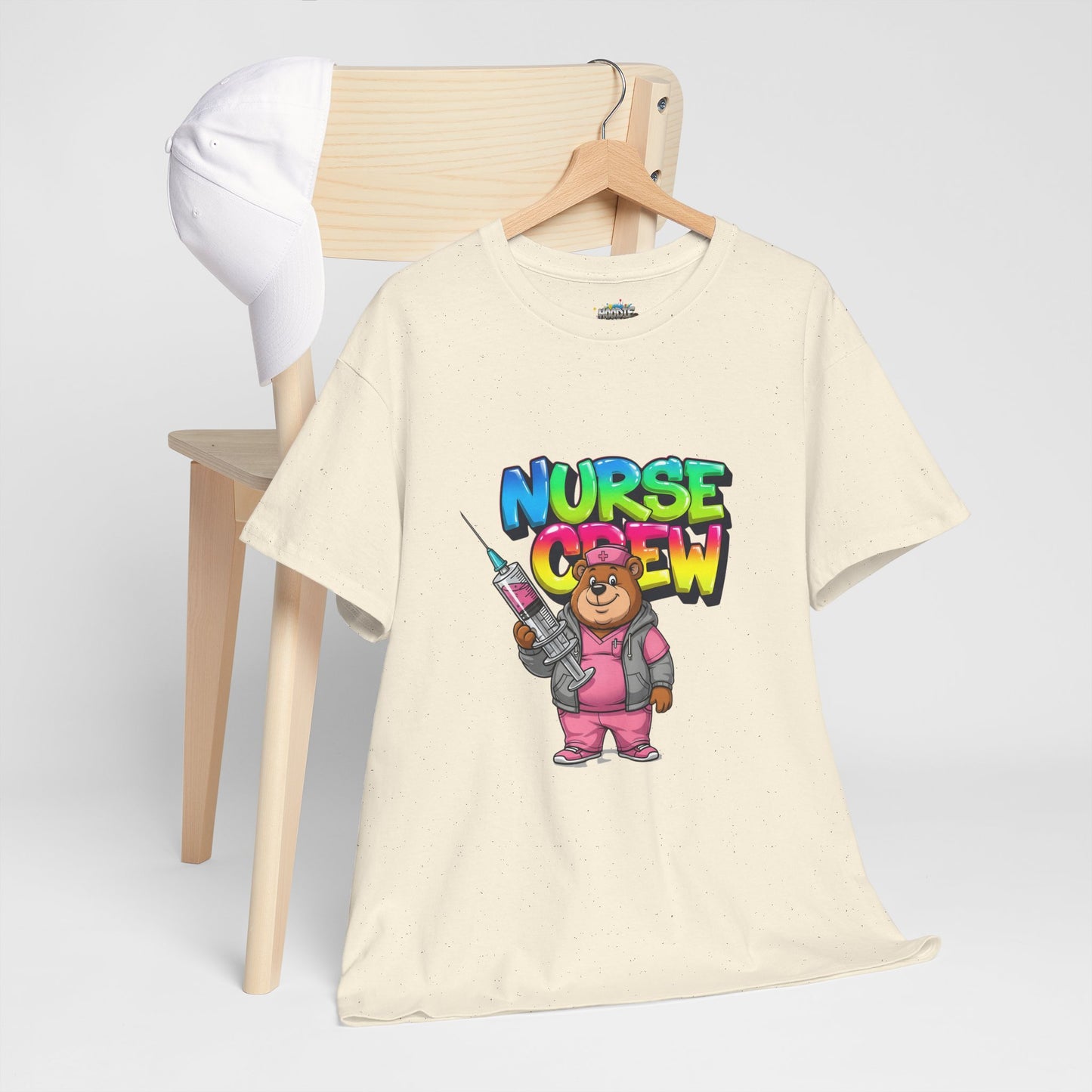 Nurse Crew T-Shirt — Cute Cartoon Nurse Bear Graphic Tee