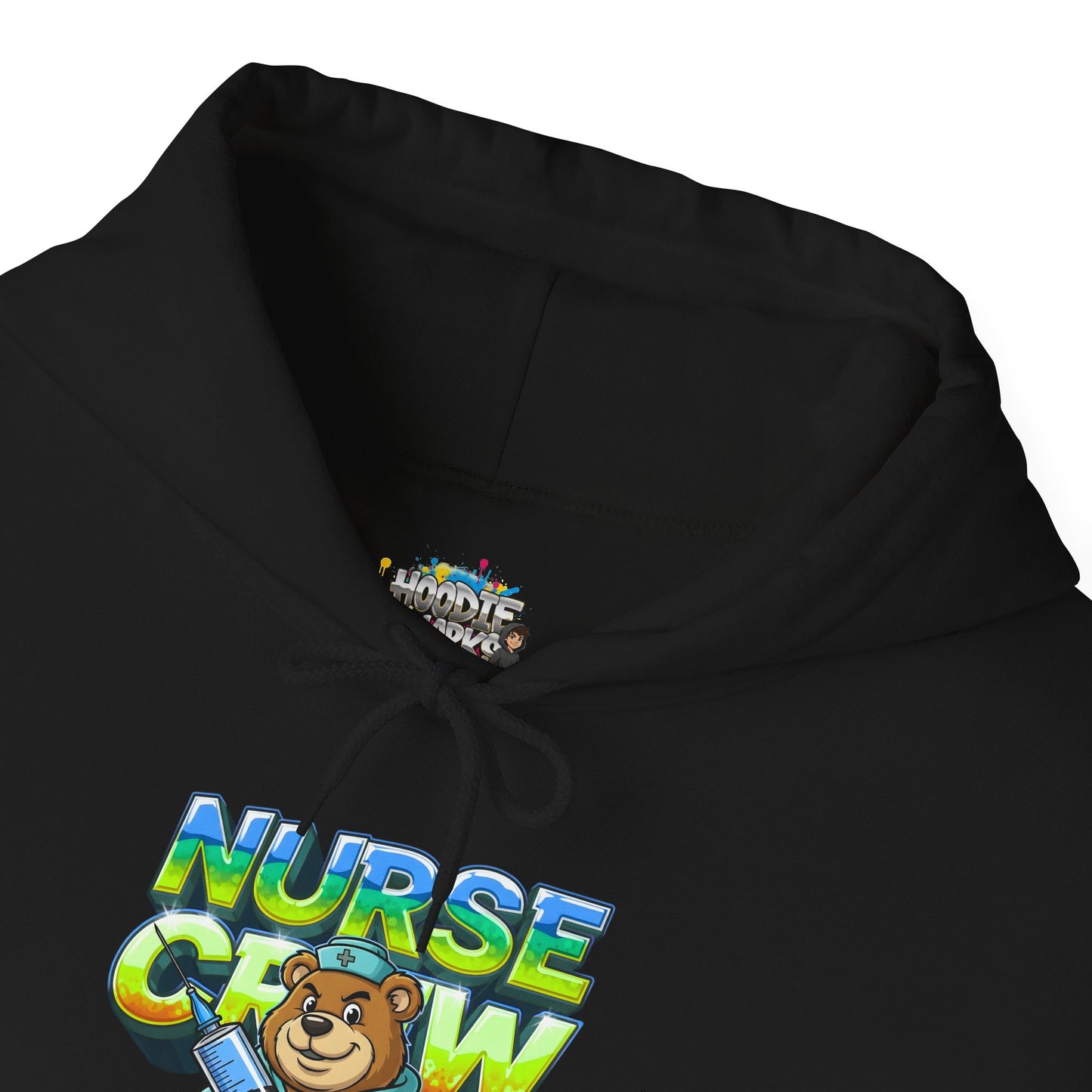 Unisex Nurse Crew Hoodie — Cute Bear Nurse Graphic Pullover