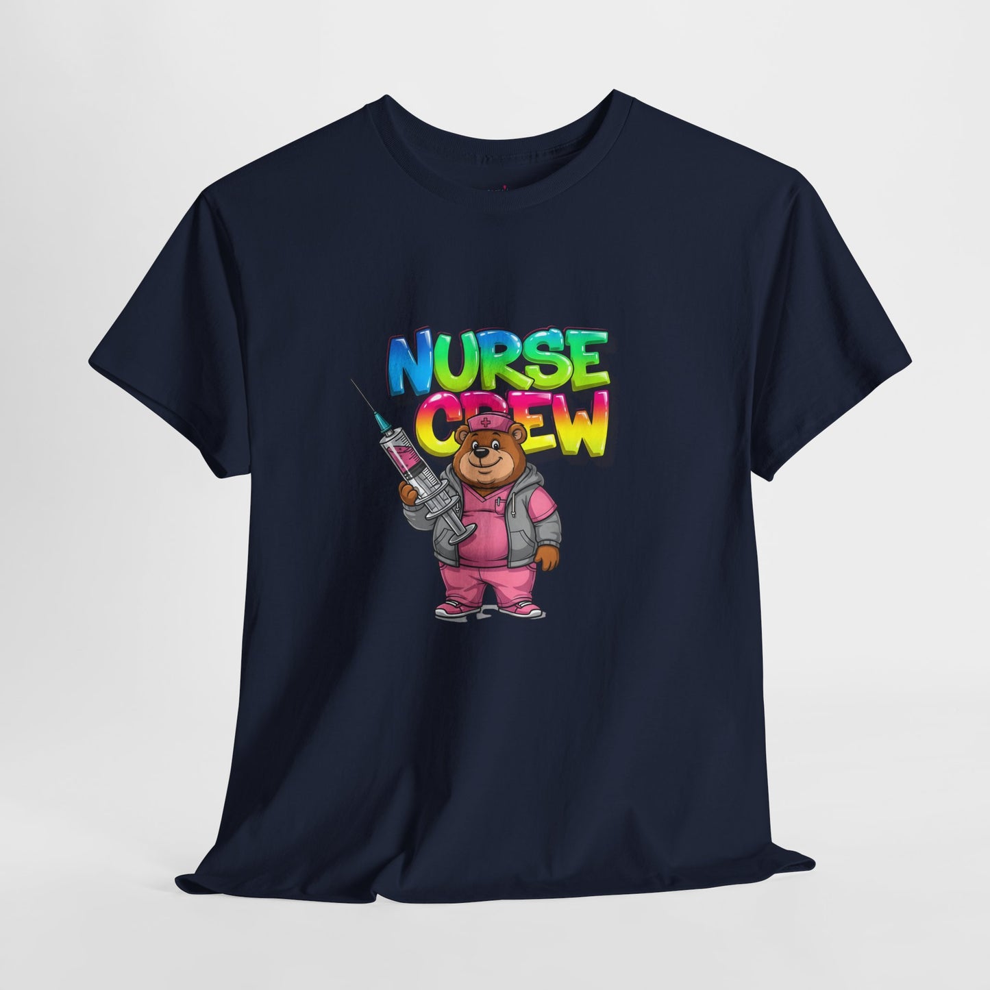 Nurse Crew T-Shirt — Cute Cartoon Nurse Bear Graphic Tee