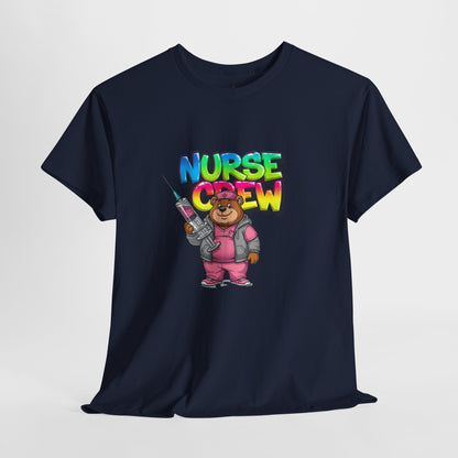 Nurse Crew T-Shirt — Cute Cartoon Nurse Bear Graphic Tee
