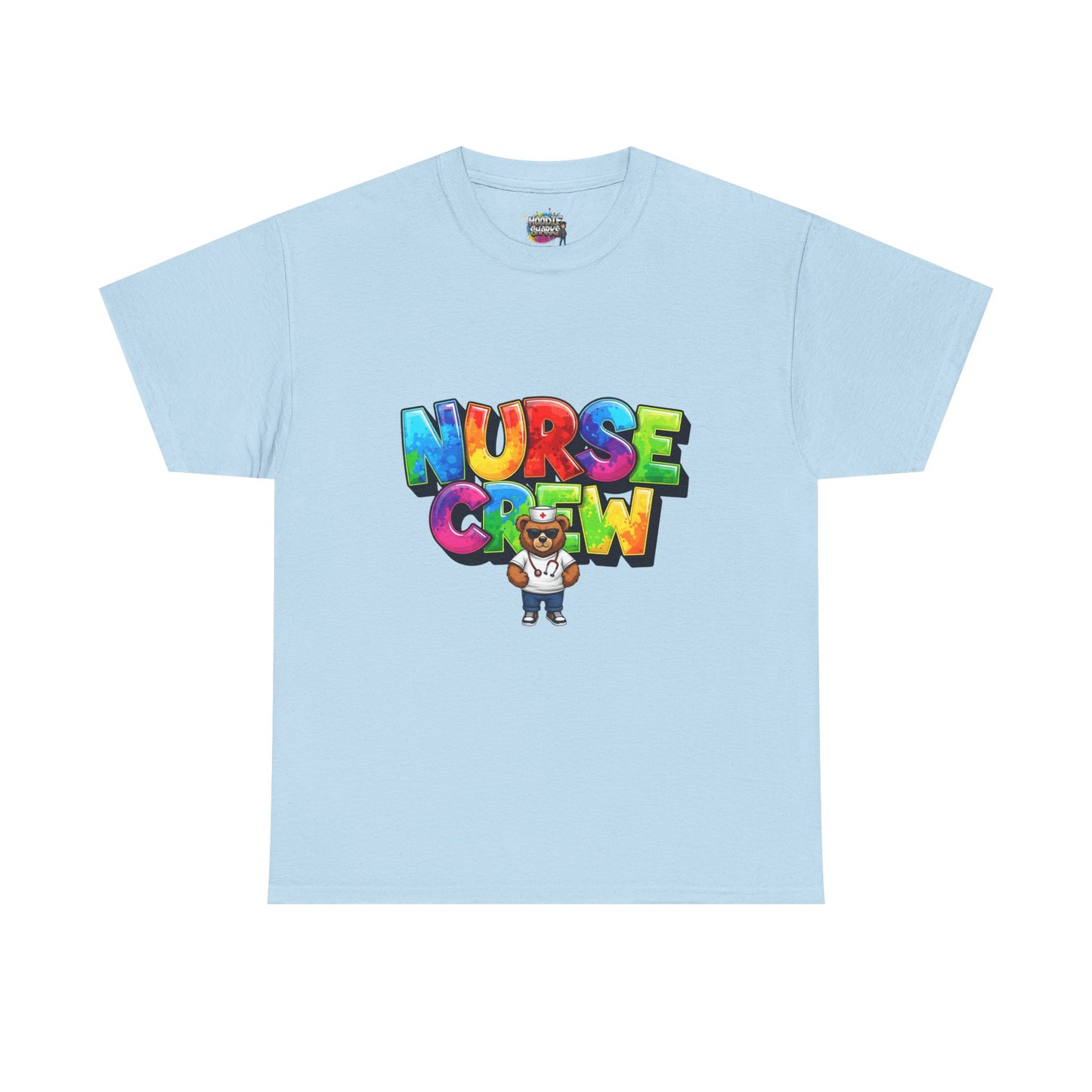 Nurse Crew Graphic Tee — Colorful Cartoon Nurse Appreciation Shirt