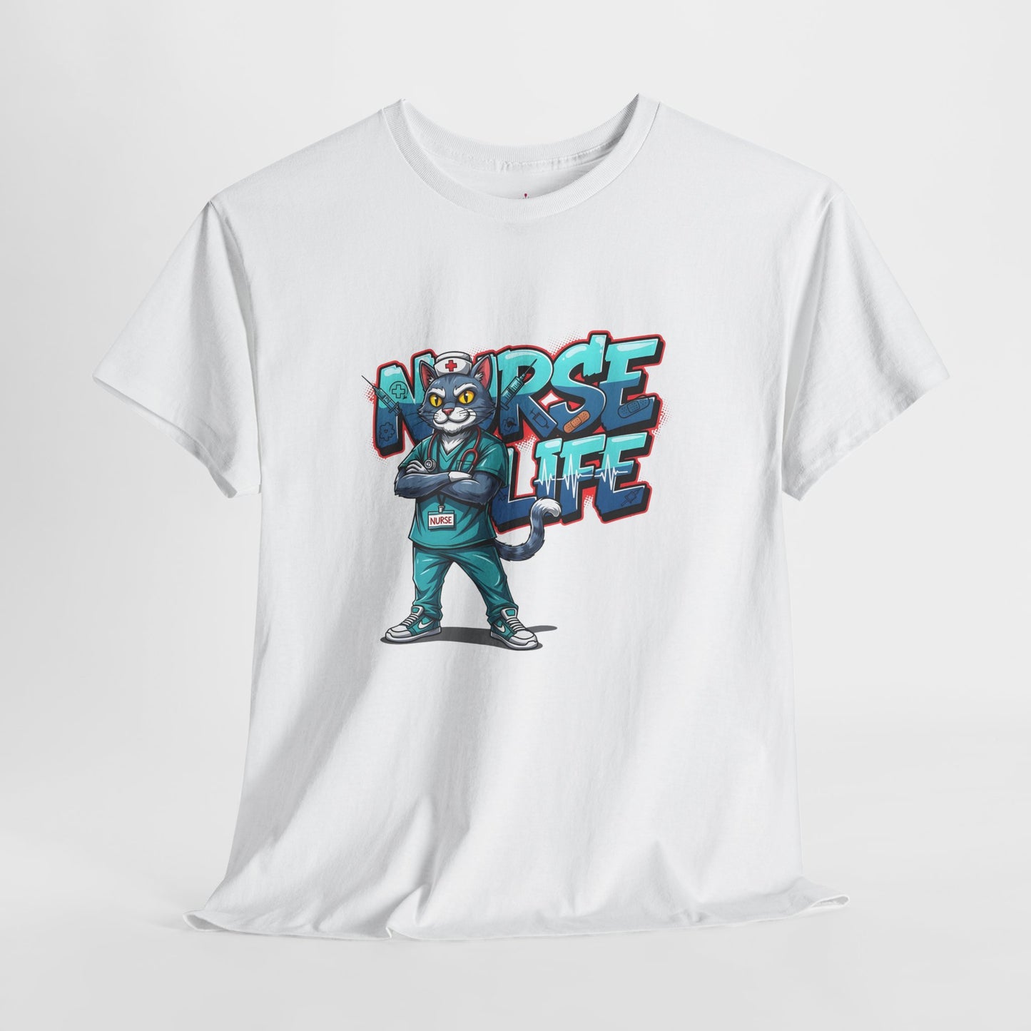 Unisex Nurse Life Graphic Tee — Cool Cartoon Nurse Design