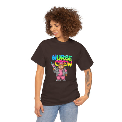 Nurse Crew T-Shirt — Cute Cartoon Nurse Bear Graphic Tee