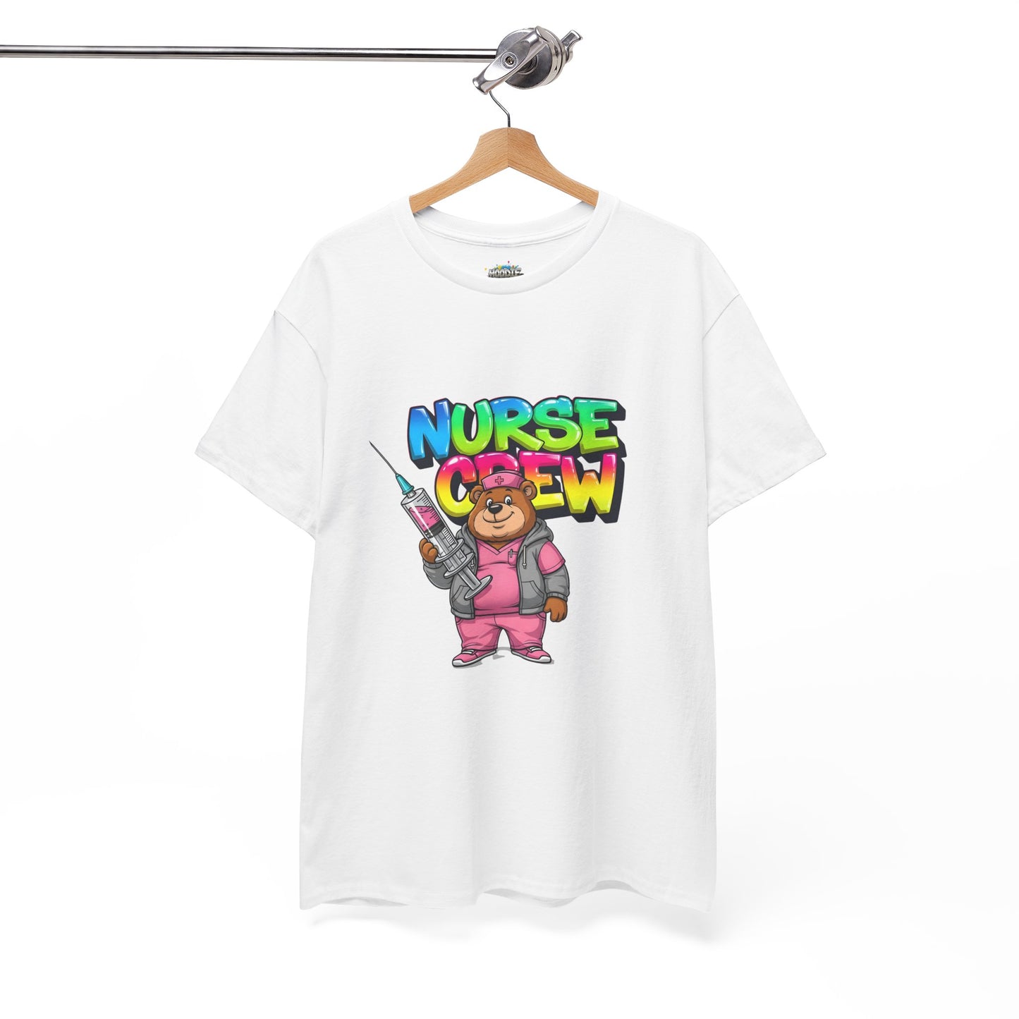 Nurse Crew T-Shirt — Cute Cartoon Nurse Bear Graphic Tee